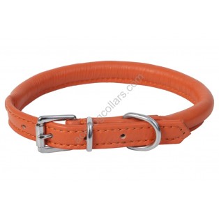Ace Rolled Super SOFT Leather Dog Collar (Blue, Pink, Black, White, Orange)